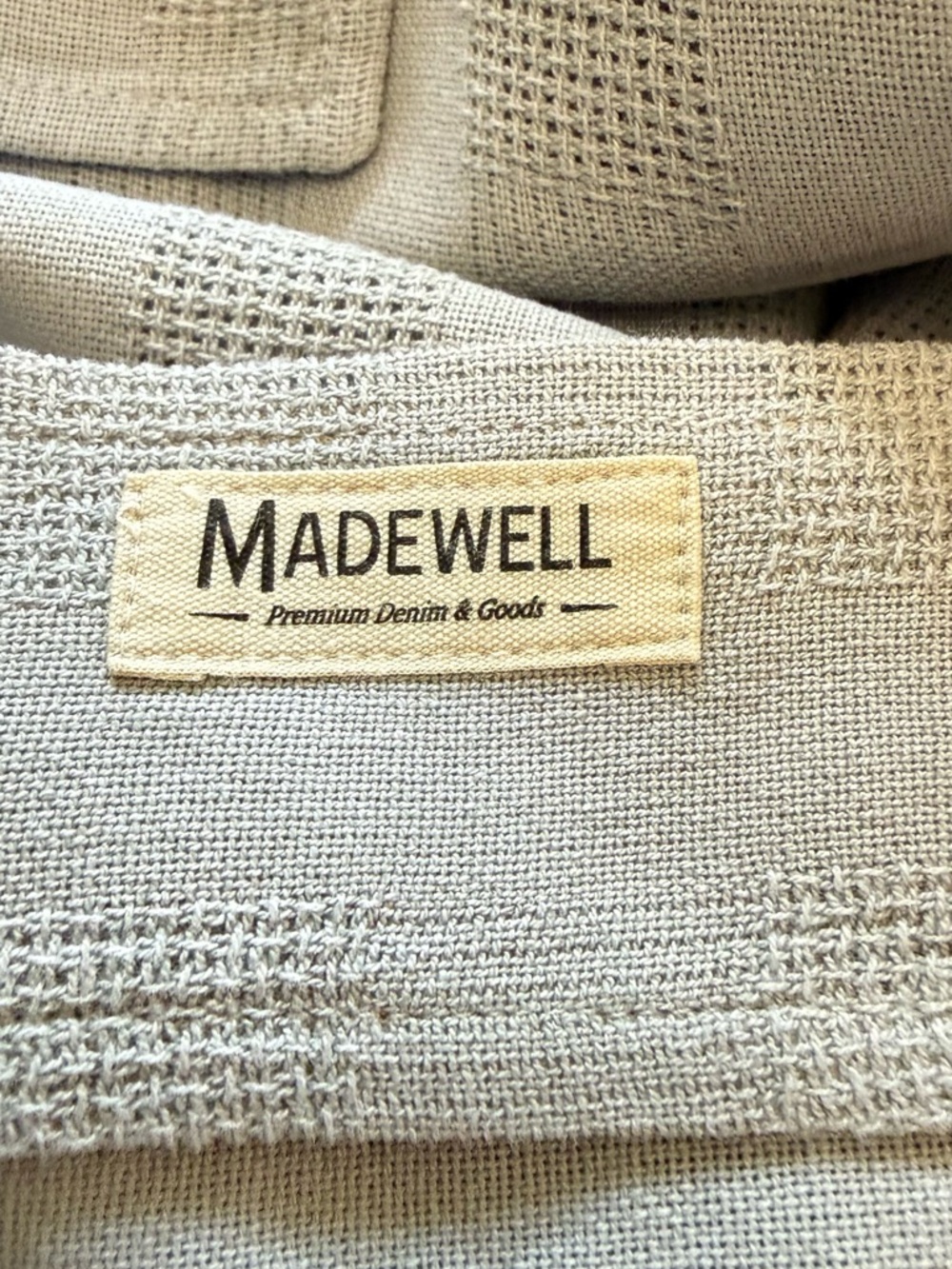 Men’s Madewell Easy Short-Sleeve in Textured Dobby 100% Cotton size XL in Grey - Picture 5 of 7
